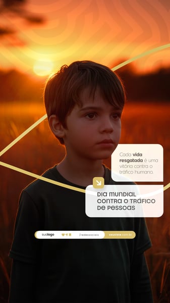 30 DE JULHO - DIA MUNDIAL CONTRA O TRÁFICO DE PESSOAS - FLYER SOCIAL MEDIA PSD EDITÁVEL