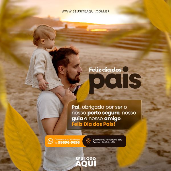 FEED QUADRADO - FELIZ DIA DOS PAIS | SOCIAL MEDIA | PSD EDITÁVEL