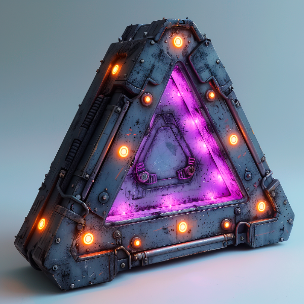 ELEMENTO 3D FUTURISTA | COM LUZES NEON | IMAGEM