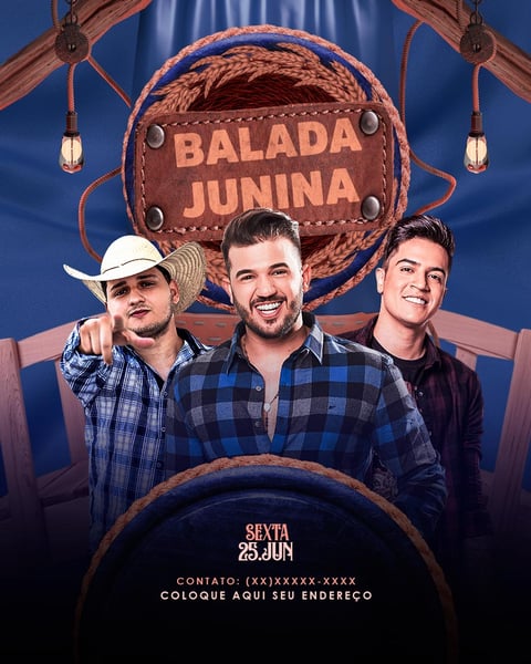 FLYER EVENTO BALADA JUNINA FEED