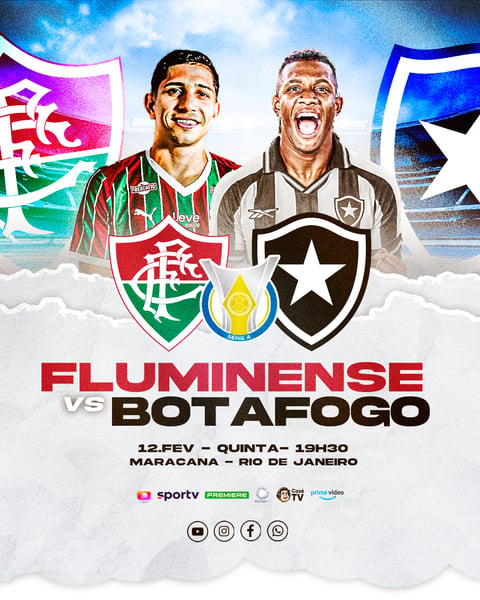 FLYER ESPORTIVO FUTEBOL BRASILEIRÃO FLUMINENSE vs BOTAFOGO