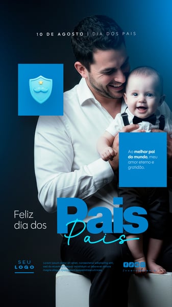 DIA DOS PAIS AGOSTO SOCIAL MEDIA POST EDITÁVEL STORY 9