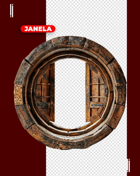 JANELA DE MADEIRA | PARA COMPOSIÇÃO | IMAGEM SEM FUNDO | PSD EDITÁVEL