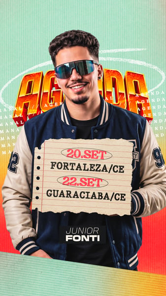 05 AGENDA SEMANAL ARTISTA PRÓXIMOS SHOWS PSD EDITÁVEL