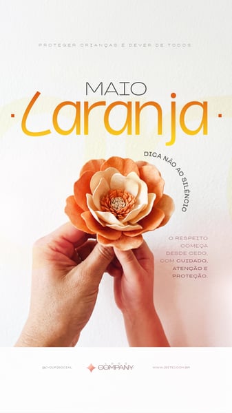 Maio Laranja Campanha Combate Abuso Exploração Infantil Social Media PSD Editável 2 story