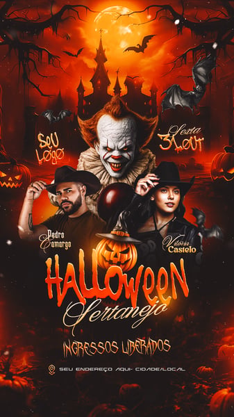 FLYER DE SHOWS HALLOWEEN SERTANEJO STORY
