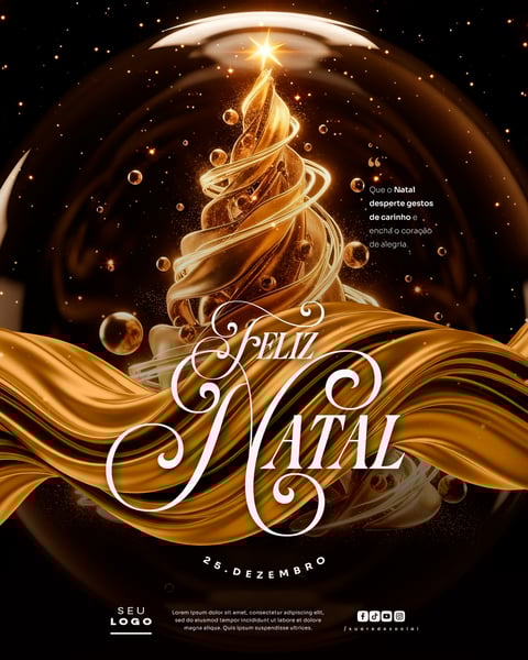 FELIZ NATAL 25 DE DEZEMBRO SOCIAL MEDIA PSD EDITÁVEL 2