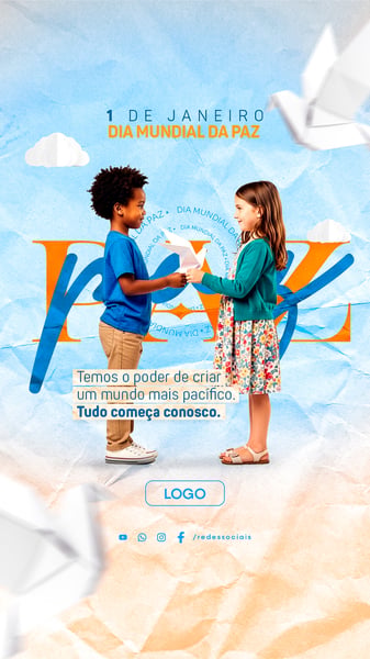 01 DE JANEIRO - DIA UNIVERSAL DA PAZ - STORIES