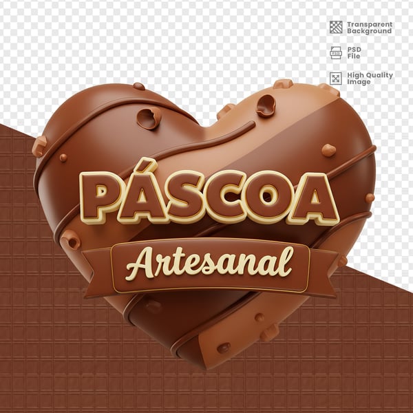 SELO 3D PARA PÁSCOA PSD EDITÁVEL