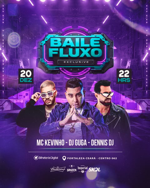 BAILE FLUXO EXCLUSIVO  FLYER EVENTO FEED  FUNK  SHOW  DJS  FORRÓ 2