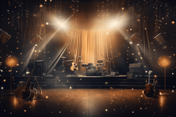 BACKGROUND COM LUZES E LED PALCO SHOW EVENTO PARA COMPOSIÇÃO SOCIAL MEDIA PLANO DE FUNDO