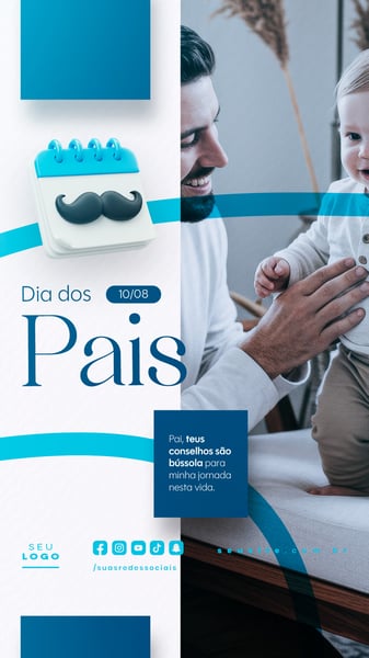 DIA DOS PAIS AGOSTO SOCIAL MEDIA POST EDITÁVEL STORY 21