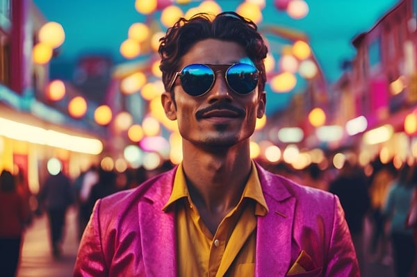 HOMEM SE DIVERTINDO NO CARNAVAL