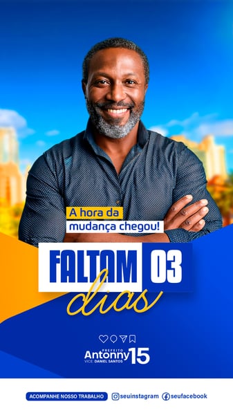 SOCIAL MEDIA FLYER ELEIÇÕES FALTAM 03 DIAS STORY