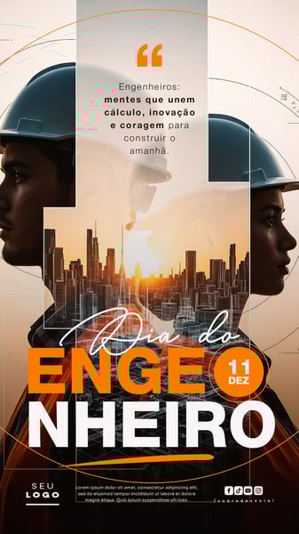 DIA DO ENGENHEIRO 11 DE DEZEMBRO STORY SOCIAL MEDIA PSD EDITÁVEL 1