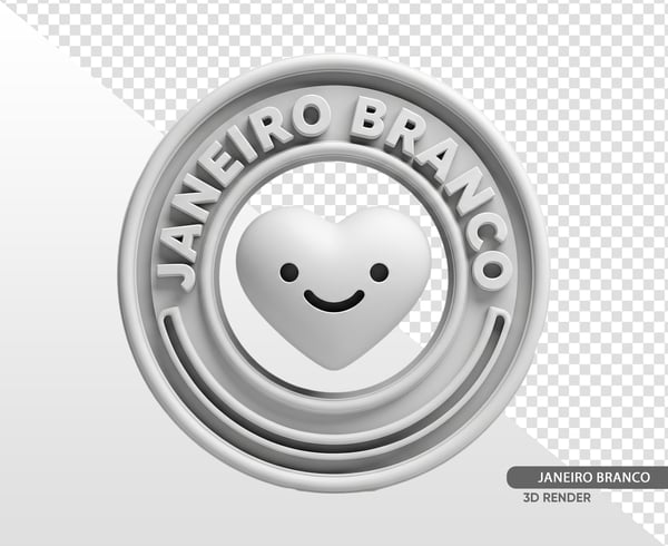 SELO 3D JANEIRO BRANCO MODELO 01