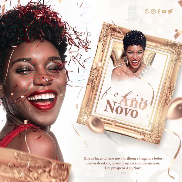 SOCIAL MEDIA - FEED -FELIZ ANO NOVO - QUE AS LUZES DO ANO NOVO BRILHEM E TRAGAM A TODOS NOVOS DESAFIOS