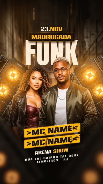 FLYER PARA STORIES MADRUGADA DE FUNK