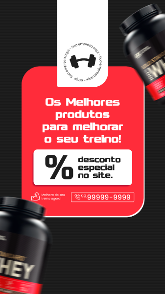 STORIE LOJA DE SUPLEMENTOS SOCIAL MEDIA INSTAGRAM WHEY PROTEIN O MELHOR PRODUTO