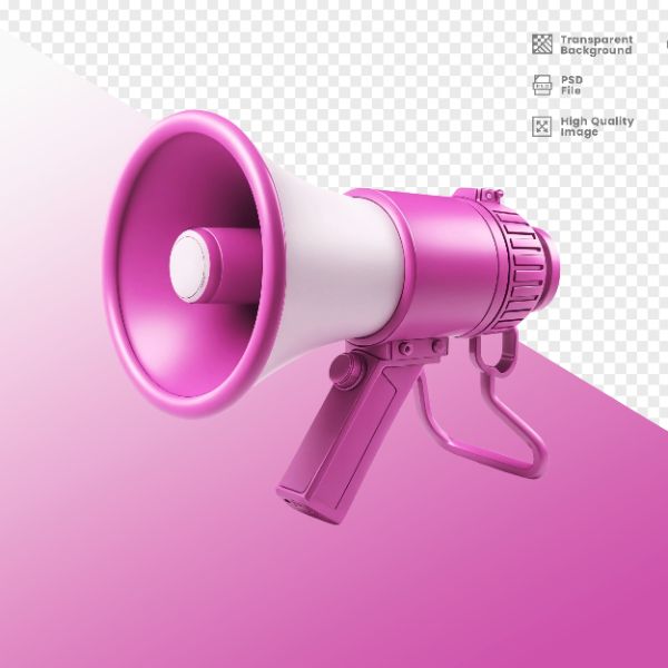 ELEMENTO PARA COMPOSIÇÃO MEGAFONE ROSA