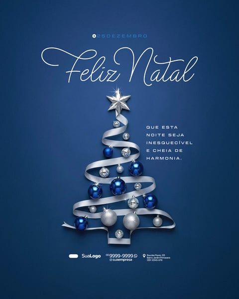 FEED FELIZ NATAL 25 DE DEZEMBRO SOCIAL MEDIA 13 PSD EDITÁVEL