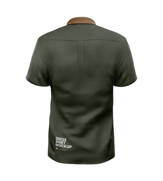 CAMISA DE MANGA CURTA VISTA DE TRÁS PSD EDITÁVEL MOCKUP