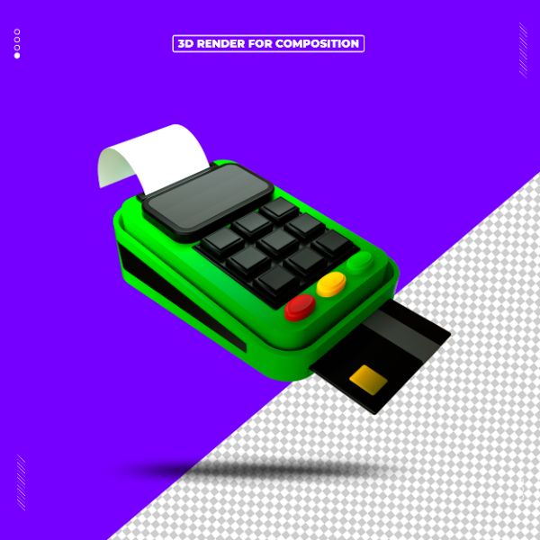 MÁQUINA CARTÃO DE CRÉDITO OBJETO 3D