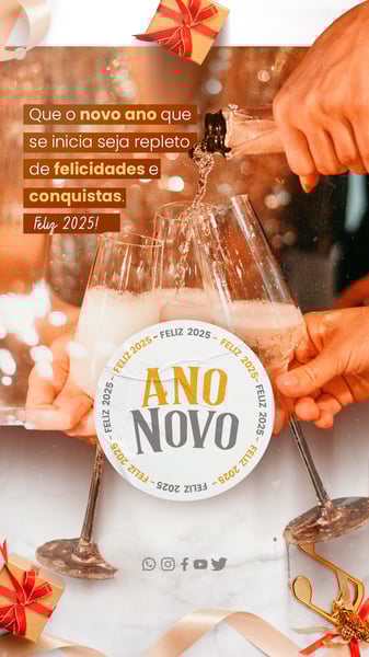 VUM SOCIAL MEDIA FELIZ ANO NOVO STORY QUE O ANO QUE SE INICIA SEJA REPLETO DE FELICIDADES E CONQUISTAS
