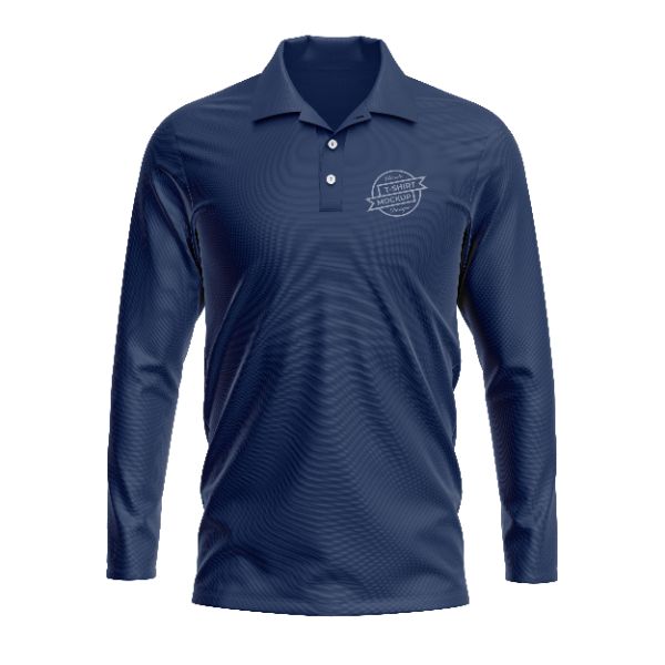 CAMISA DE MANGA LONGA ESTILO POLO PSD EDITÁVEL MOCKUP