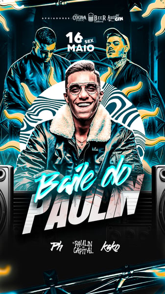 FLYER EVENTO BAILE FUNK OPEN PSD EDITÁVEL