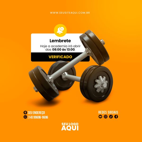 ACADEMIA - CROSS FIT - FITNESS | SOCIAL MEDIA | PSD EDITÁVEL