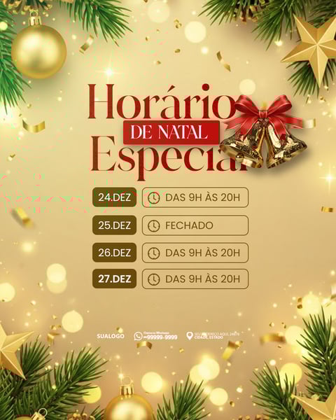 ATENÇÃO HORÁRIO ESPECIAL DE NATAL 7