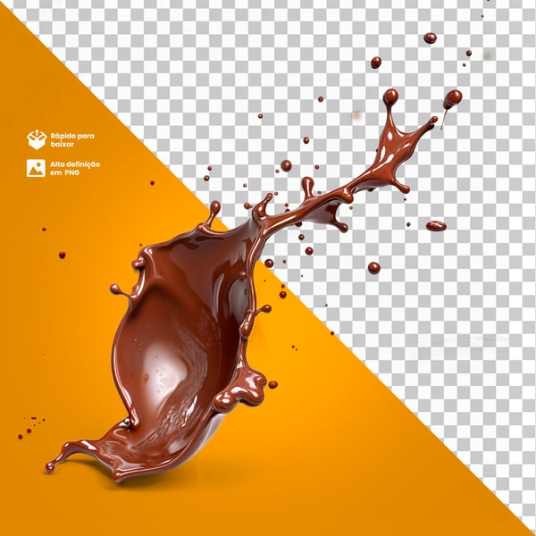 SPLASH CHOCOLATE LIQUIDO PARA COMPOSIÇÃO PNG