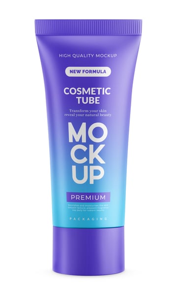 EMBALAGEM DE COSMÉTICO PSD EDITÁVEL MOCKUP