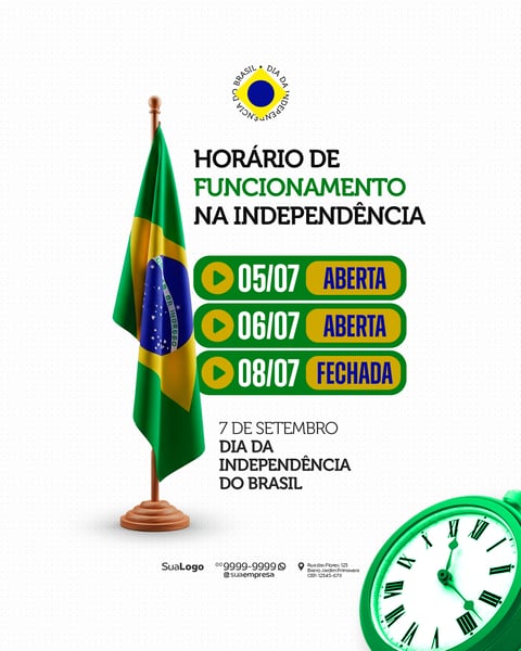 HORÁRIO DE FUNCIONAMENTO