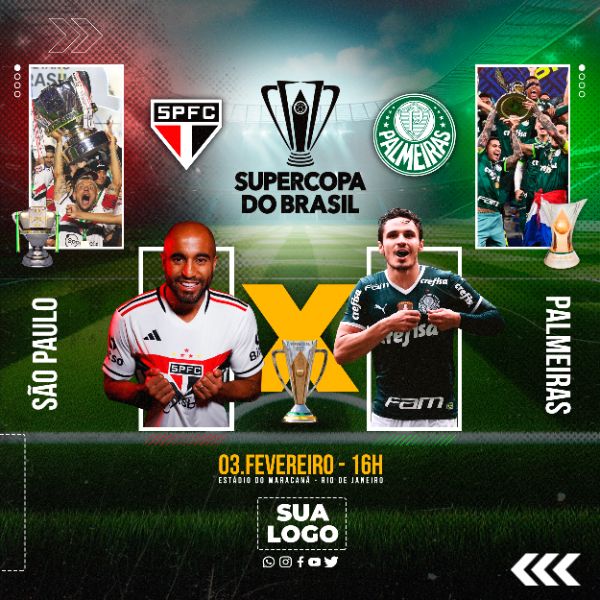 FLYER SOCIAL MEDIA FUTEBOL SÃO PAULO X PALMEIRAS