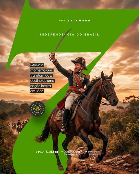 INDEPENDÊNCIA DO BRASIL 7 DE SETEMBRO COMEMORAÇÃO SOCIAL MEDIA PSD EDITÁVEL 6