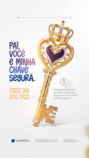 FELIZ DIA DOS PAIS MÊS DE AGOSTO AMOR DE PAI FLYER SOCIAL MEDIA PSD EDITÁVEL 5 STORY