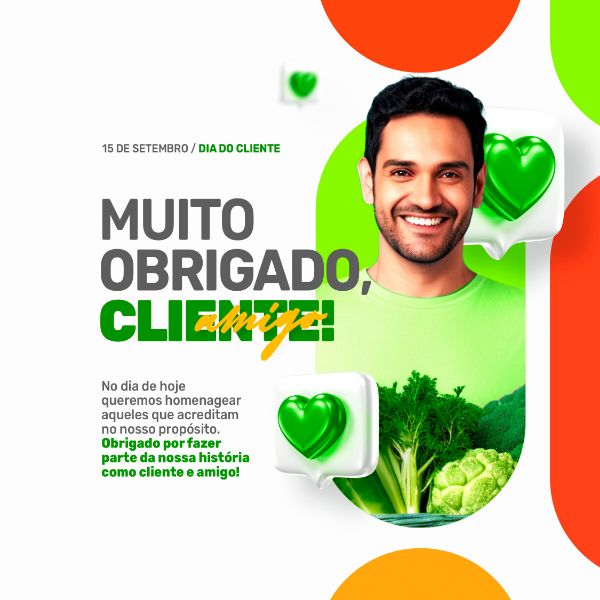 DIA DO CLIENTE 15 DE SETEMBRO POST BANNER COMEMORATIVO PSD EDITÁVEL