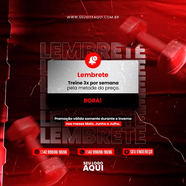 ACADEMIA - CROSS FIT - FITNESS | SOCIAL MEDIA | PSD EDITÁVEL