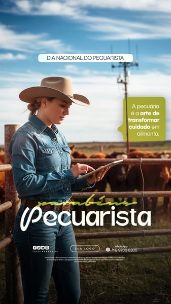 15 DE JULHO - DIA NACIONAL DO PECUARISTA - FLYER SOCIAL MEDIA PSD EDITÁVEL