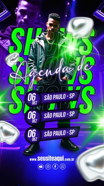 FLYER EVENTO PROXIMOS SHOWS MÚSICA