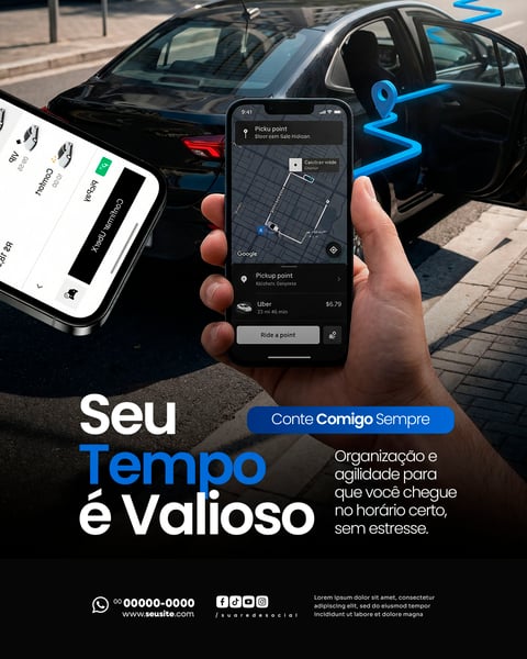 Social Media Uber PSD Editável 6