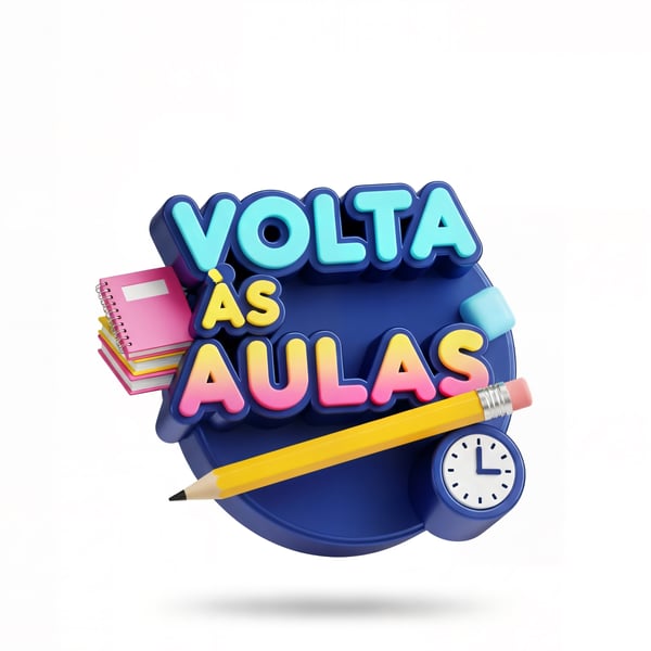 SELO 3D PARA CAMPANHA PUBLICITARIA PARA ESCOLAS, VOLTA AS AULAS-19