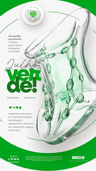 JULHO VERDE CAMPANHA PREVENÇÃO E DIAGNÓSTICO CÂNCER DE CABEÇA E PESCOÇO STORY SOCIAL MEDIA PSD EDITÁVEL 10