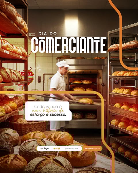 16 DE JULHO - DIA DO COMERCIANTE - FLYER SOCIAL MEDIA PSD EDITÁVEL