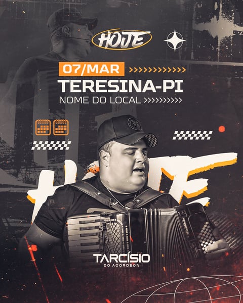 ZNR 11 - TARCISIO DO ARCODEON FLYER - É HOJE - FEED