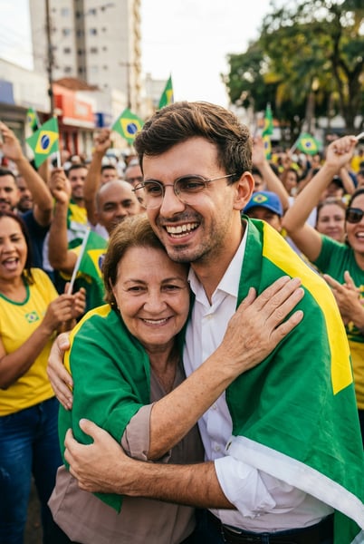 Prompt Editável para Político Eleição Deputado em estúdio fotográfico ensaio político