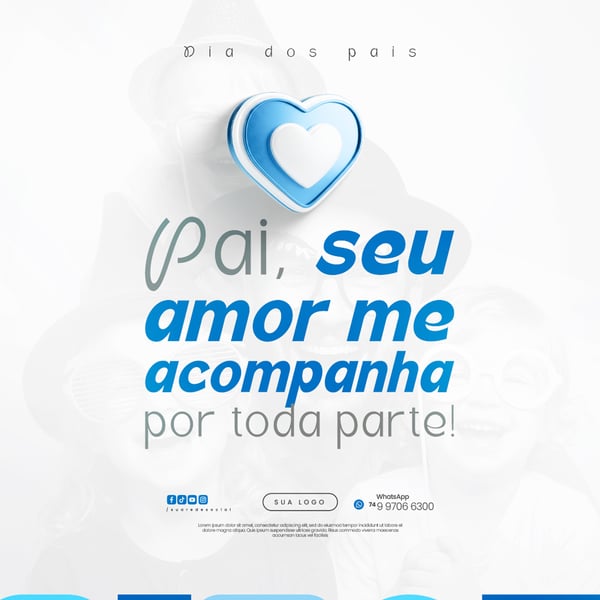 DIA DOS PAIS AGOSTO PAI - FLYER SOCIAL MEDIA PSD EDITÁVEL 4