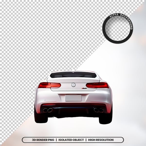 3D RENDER FUNDO DE UM CARRO ELEMENTO ÍCONE PSD PNG